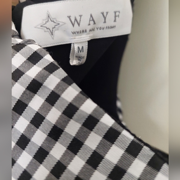 WAYF Ginhgam Print Midi Dress Medium EUC - Picture 6 of 6